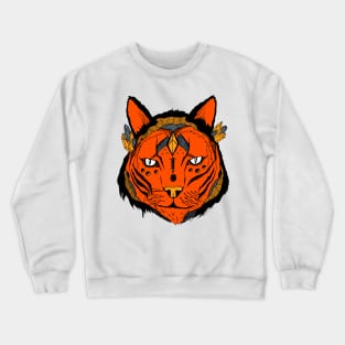 Orangrey Mystical Tribal Cat Crewneck Sweatshirt